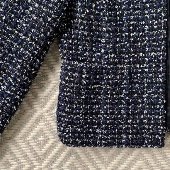 J Crew tweed woven metallic coat - Picture 4 of 5